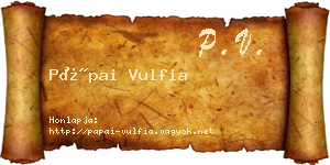Pápai Vulfia névjegykártya